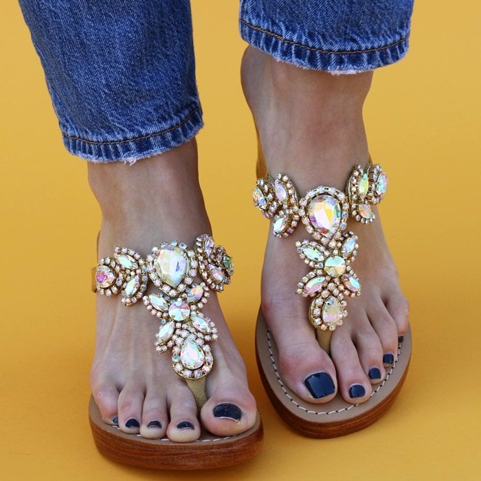 Jewel-Embellished Sandals