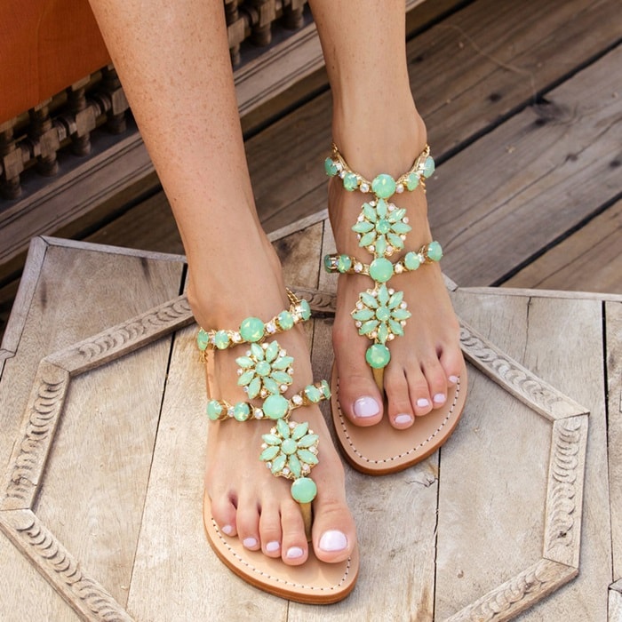 Jewel-Embellished Sandals