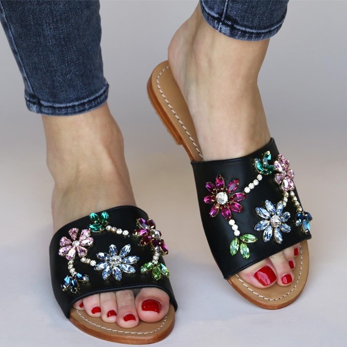 Jewel-Embellished Sandals