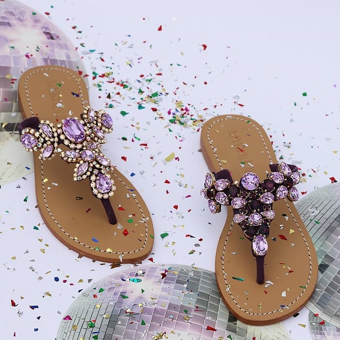 Jewel-Embellished Sandals