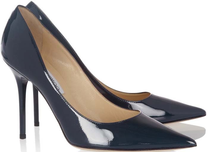 Jimmy Choo "Abel" Patent Leather Pumps in Navy