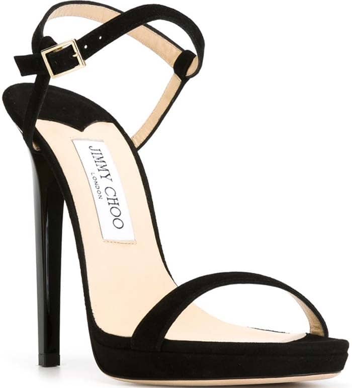 Jimmy Choo Claudette Sandals in Black Suede