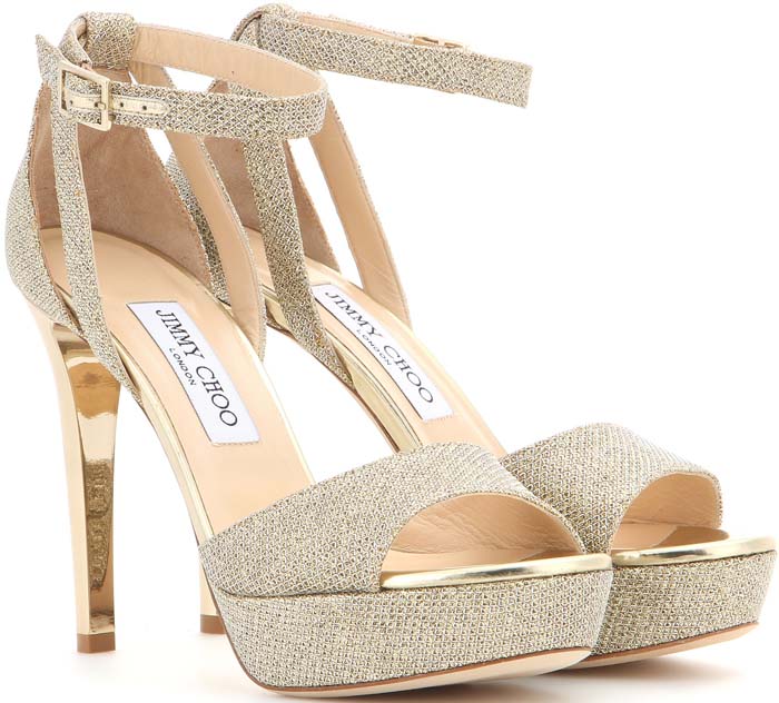 Jimmy Choo Kayden Glitter Sandals