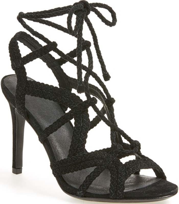 Joie 'Tonni' Suede Strappy Sandal in Black Suede
