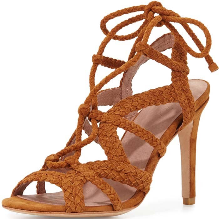 Joie 'Tonni' Suede Strappy Sandal in Whiskey