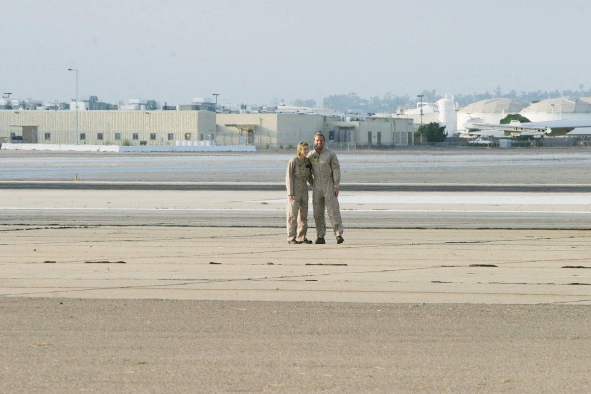 Josh Lucas and Jessica Biel during the "Stealth" San Diego Premiere at Naval Air Station North Island in Coronado Island