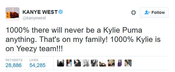 Kanye West ripped his sister-in-law Kylie Jenner's Puma deal