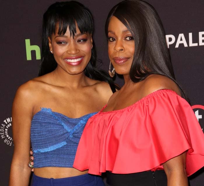 Keke Palmer and Niecy Nash pose for photos at PaleyFest