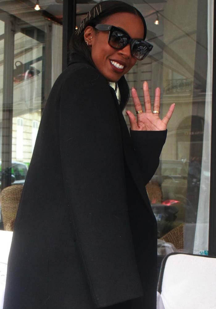 Kelly Rowland has lunch and visits a Dior store while in Paris