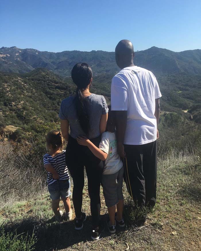 Kourtney Kardashian hikes with her children and Corey Gamble