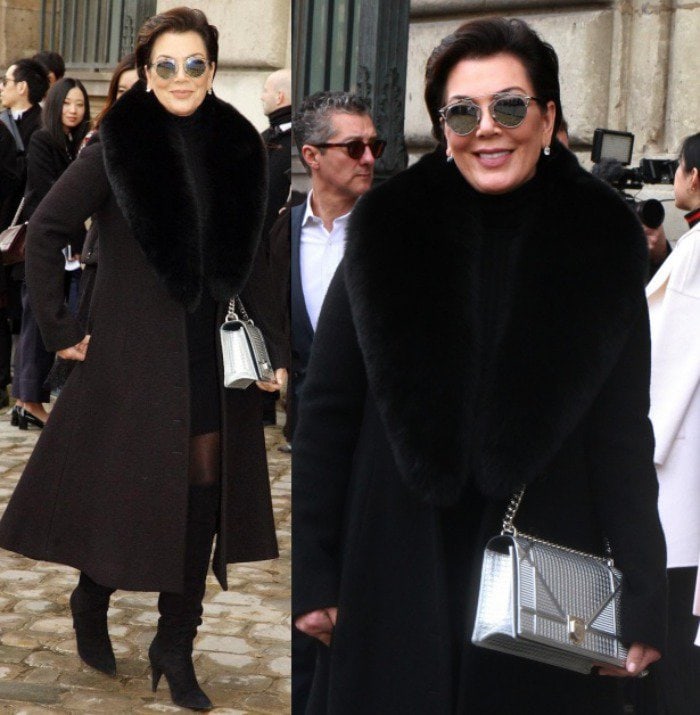 Kris Jenner's Luxurious Furry Fashions For Paris Fashion Week