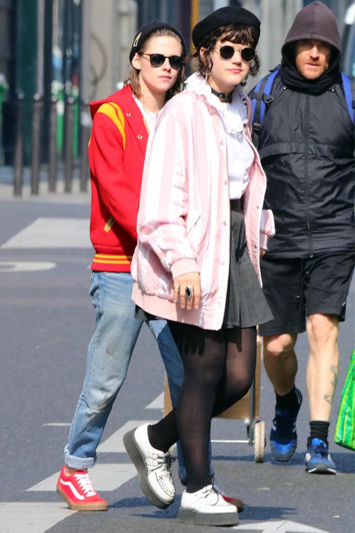 Kristen Stewart and Stephanie 'Soko' Sokolinski strolled around the streets of Paris