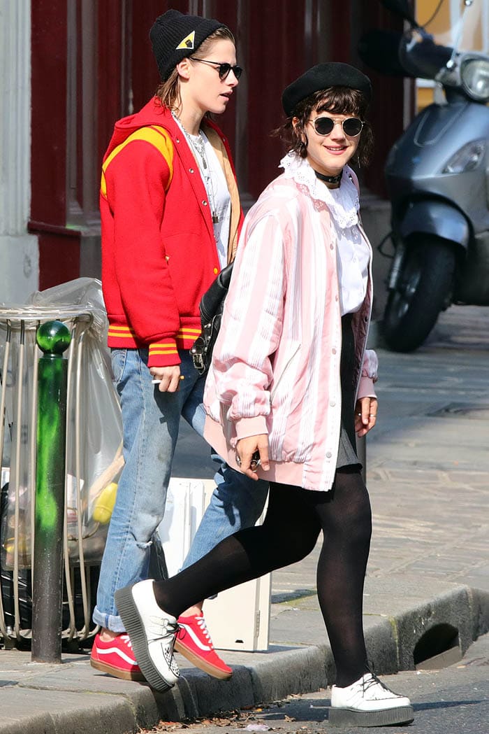 Kristen Stewart and rumored girlfriend Stephanie Sokolinski sporting brightly colored jackets