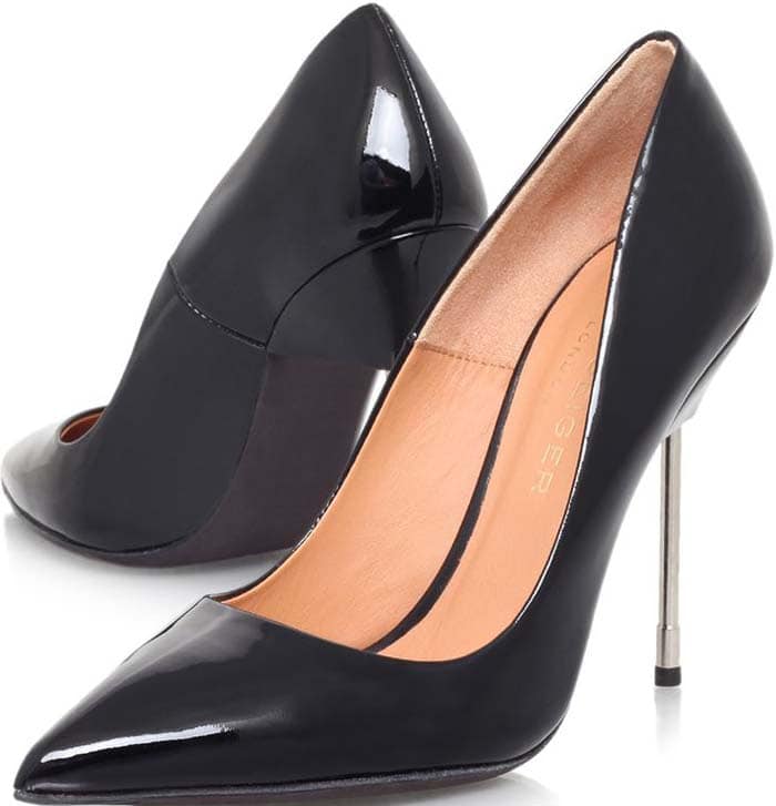 Black Kurt Geiger London "Britton" Patent Leather Courts