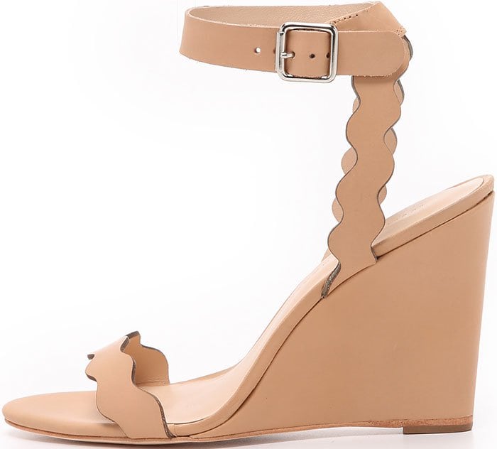 Wheat Loeffler Randall "Piper" Wedge Sandals