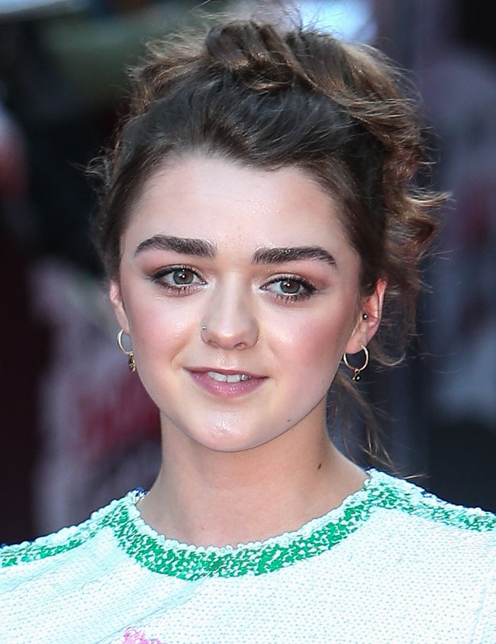 Maisie Williams wears her hair up at the 2016 Jameson Empire Awards