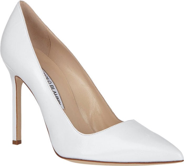 White Manolo Blahnik “BB” Pumps