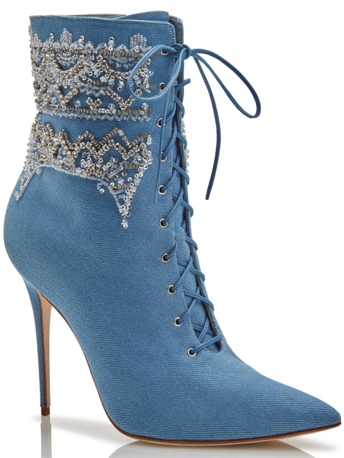 Manolo Blahnik x Rihanna 'Dancehall Cowgirl' Lace-Up Booties