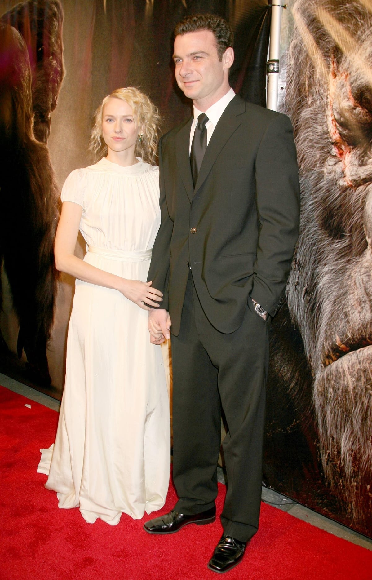 Naomi Watts and Liev Schreiber during the premiere of King Kong
