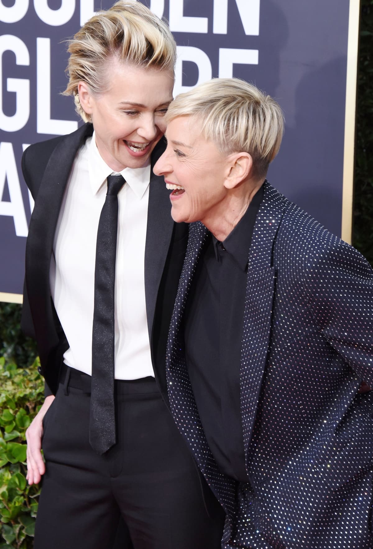 Portia de Rossi and Ellen Degeneres clearly did not think about divorcing when attending the 77th Annual Golden Globe Awards