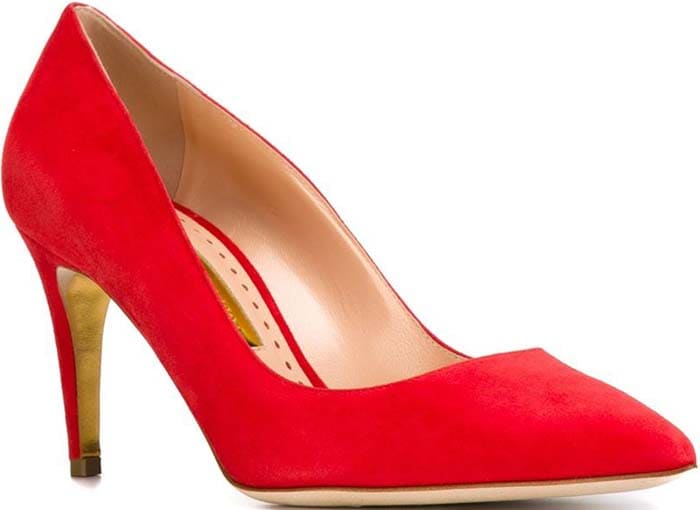 Red Rupert Sanderson Pointed Toe Pumps