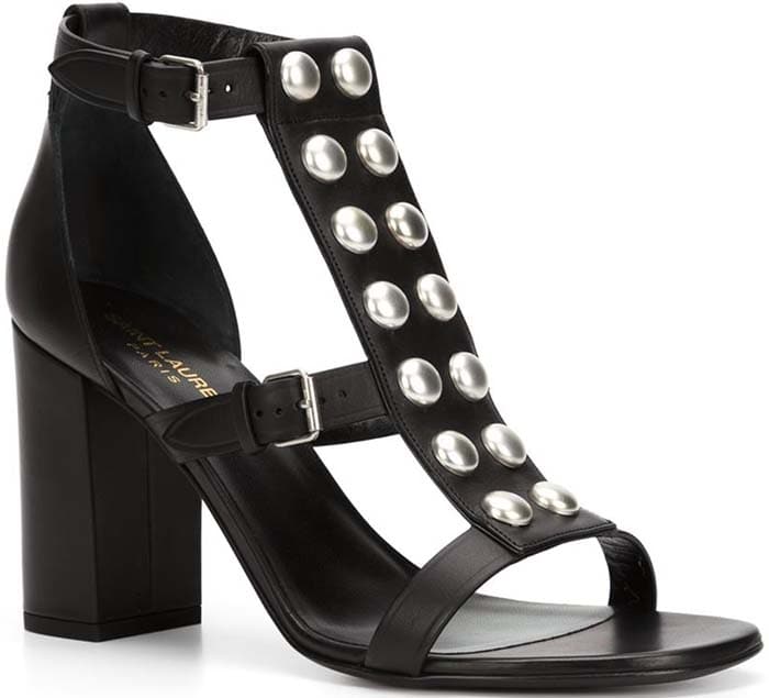 Saint Laurent Studded Open Toe Sandals