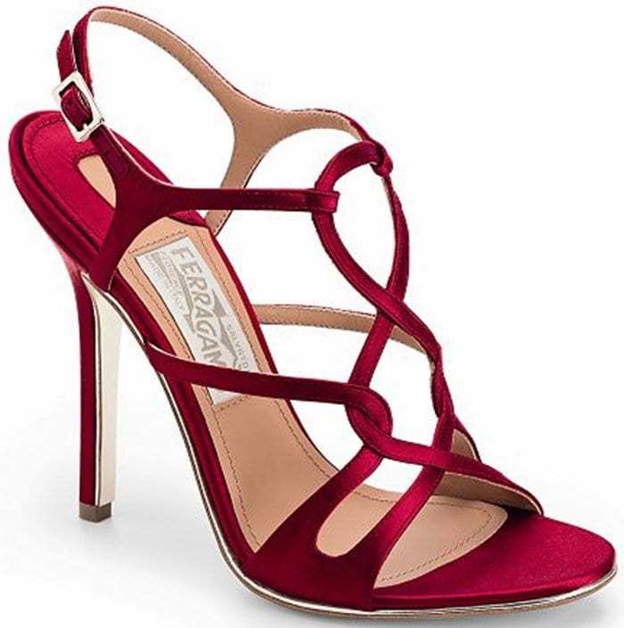 Salvatore Ferragamo Twisted Satin Sandals