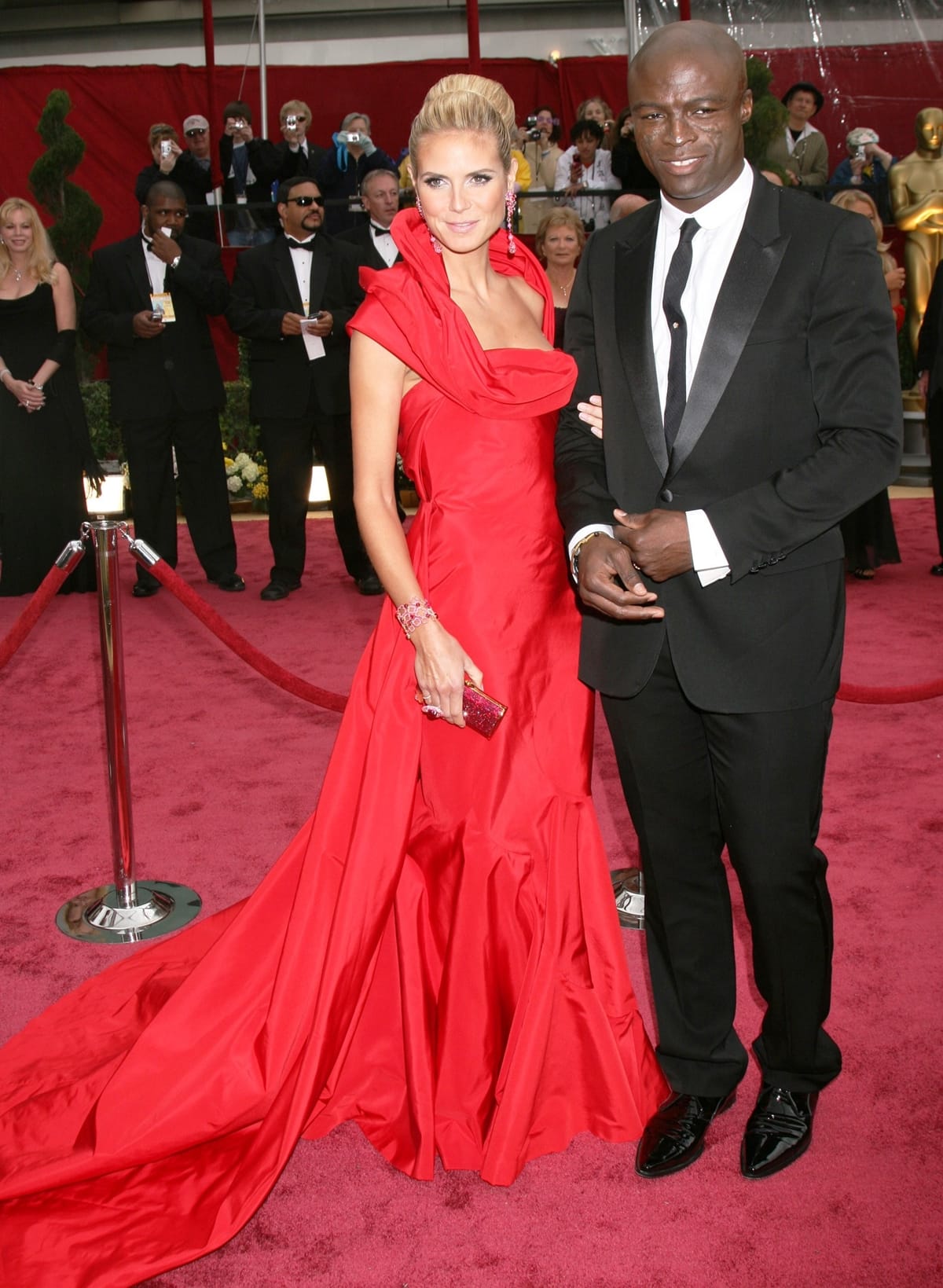 Singer Seal and TV personality Heidi Klum arrive at the 81st Annual Academy Awards