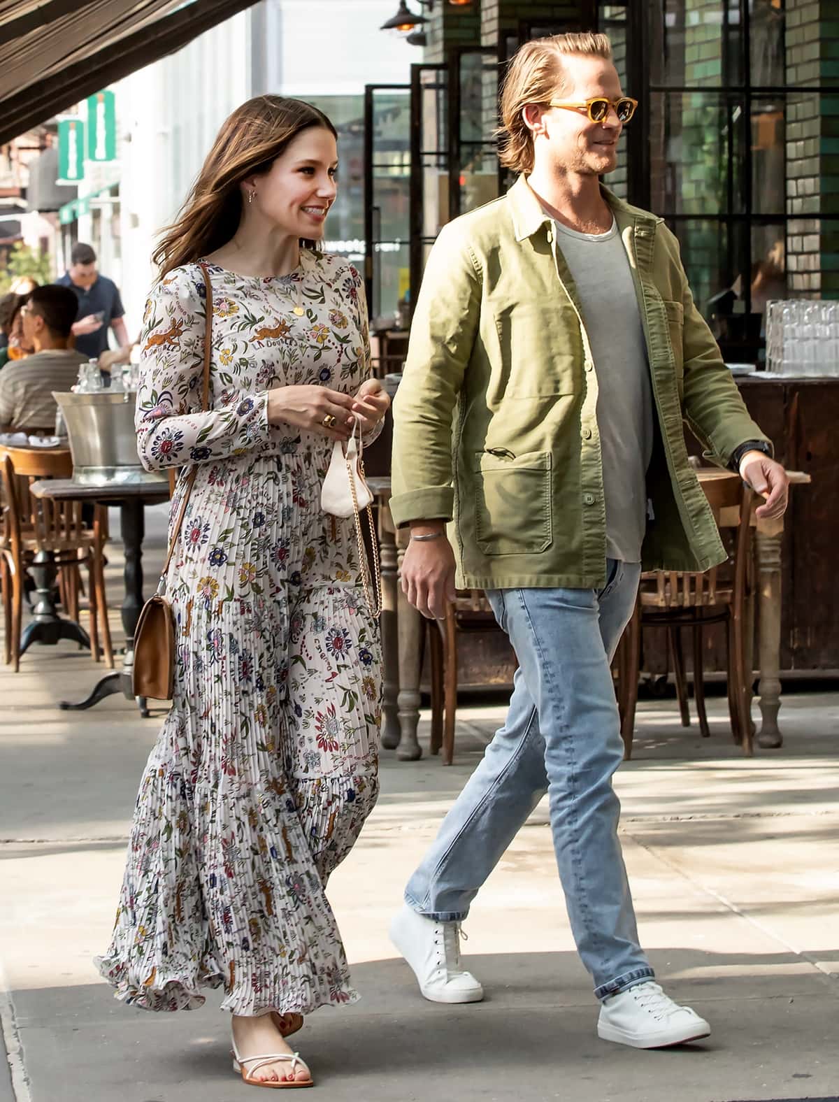 Sophia Bush and her boyfriend Grant Hughes on a date