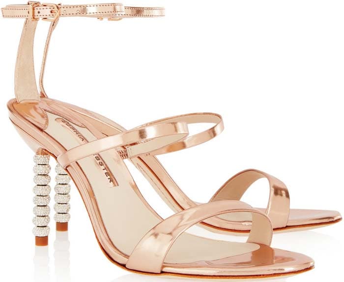 Sophia Webster Rosalind Copper crystal heel sandals