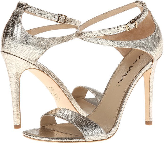 Via Spiga Tiara Sandals in Platinum Metallic