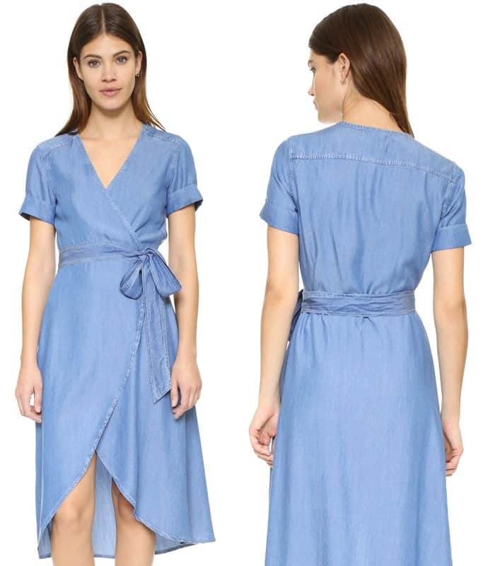 7 For All Mankind Denim Wrap Dress