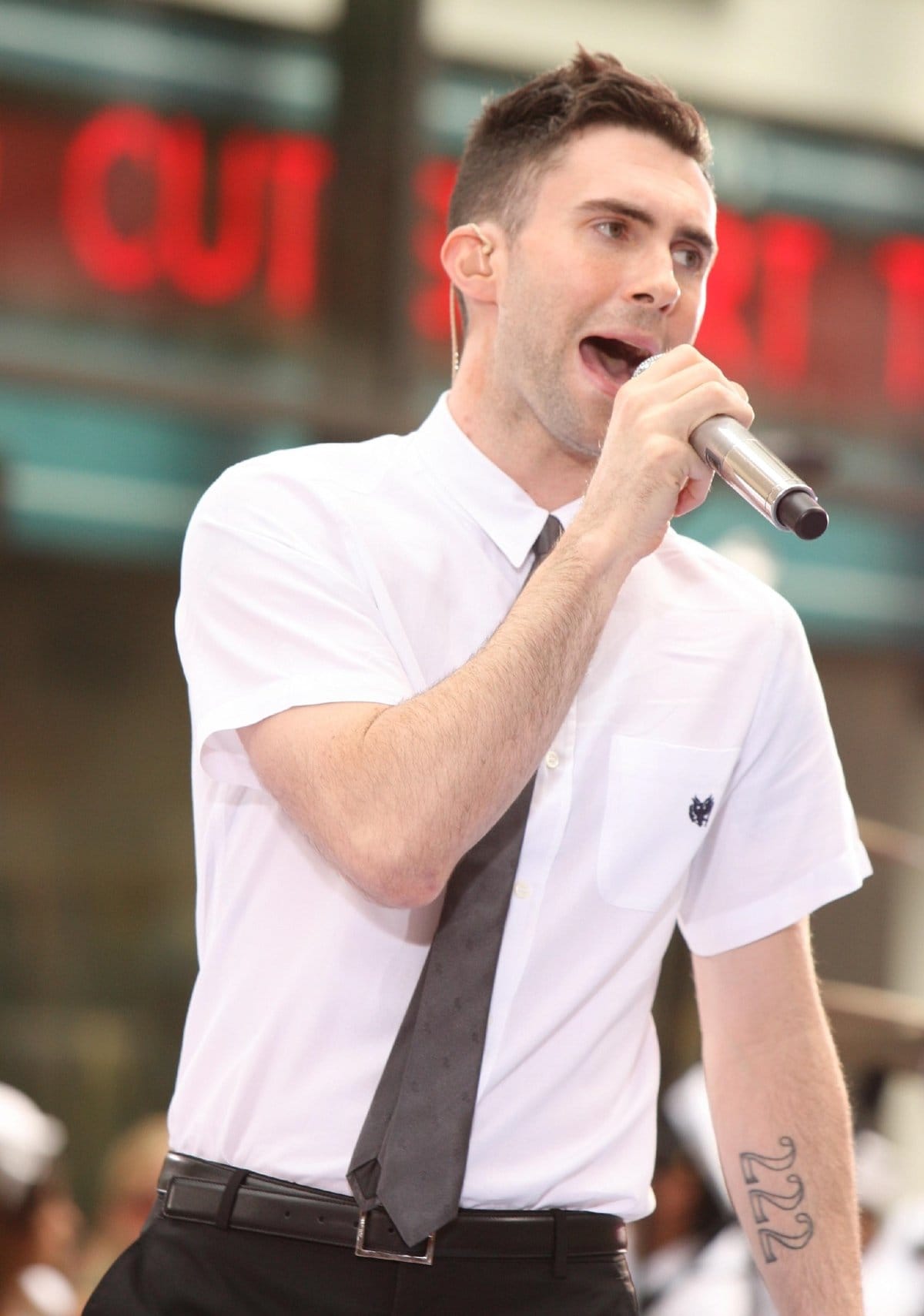 Adam Levine performs as part of pop-rock band Maroon 5
