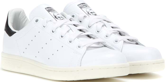 Adidas Originals White "Stan Smith" Bold Sneakers