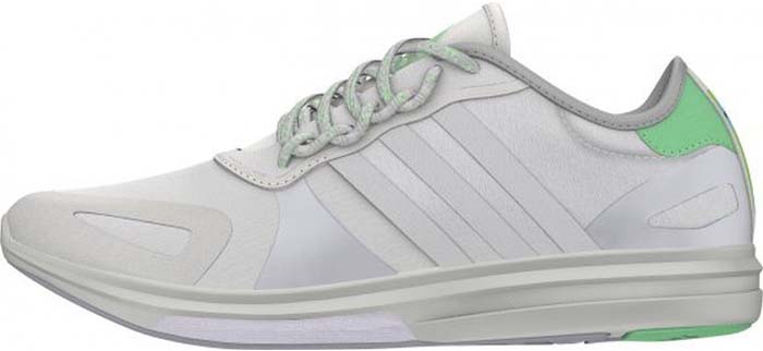 White and Green Adidas Stellasport "Yvori" Trainers