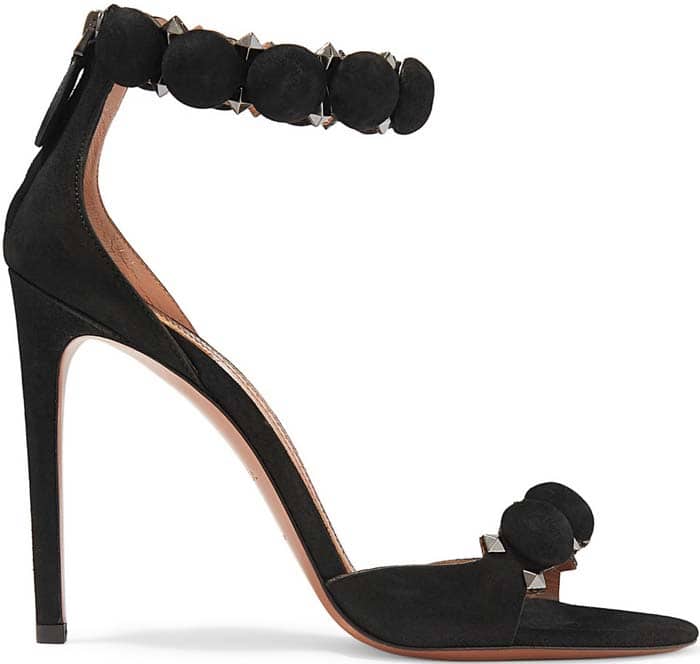 Black Alaïa Studded Suede Sandals