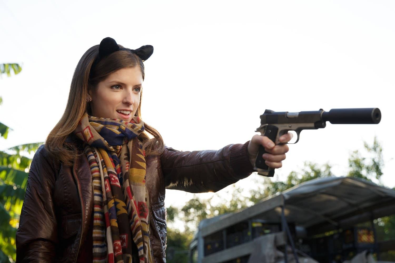 Anna Kendrick as Martha McKay, an over-optimistic young woman, in the 2015 American romantic action comedy film Mr. Right
