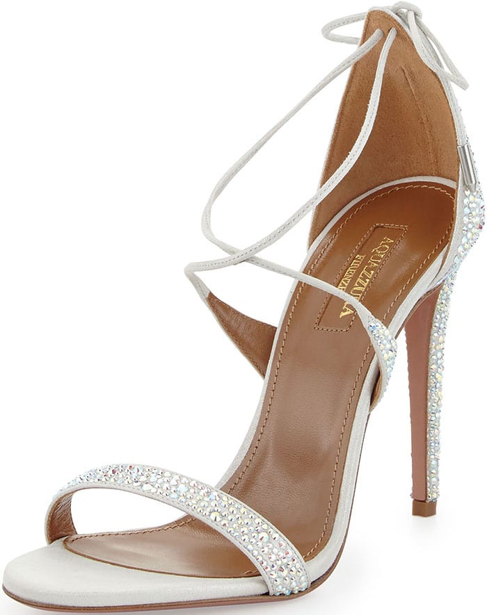 Crystal Glitter Aquazzura "Linda" Sandals