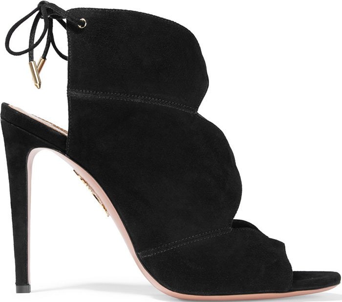 Aquazzura Pasadena Cutout Suede Sandal Booties