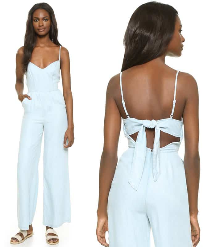 BB Dakota Elliot Denim Jumpsuit with Tie Back