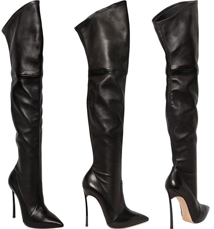 Casadei Blade Stretch Leather Boots