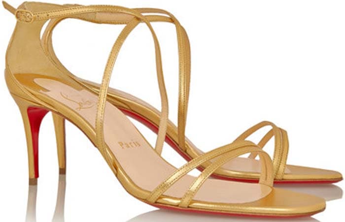 Christian Louboutin 'Gwinee' Metallic Leather Sandals