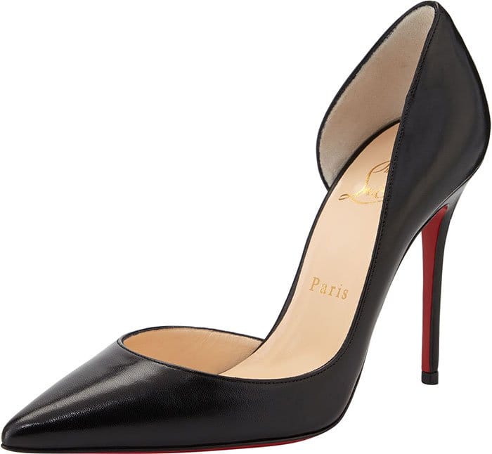 Black Christian Louboutin "Iriza" Half-d'Orsay Pumps