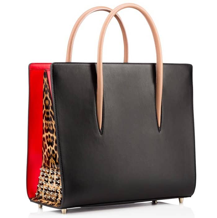 Christian Louboutin 'Paloma' Large Tote in Black Calfskin