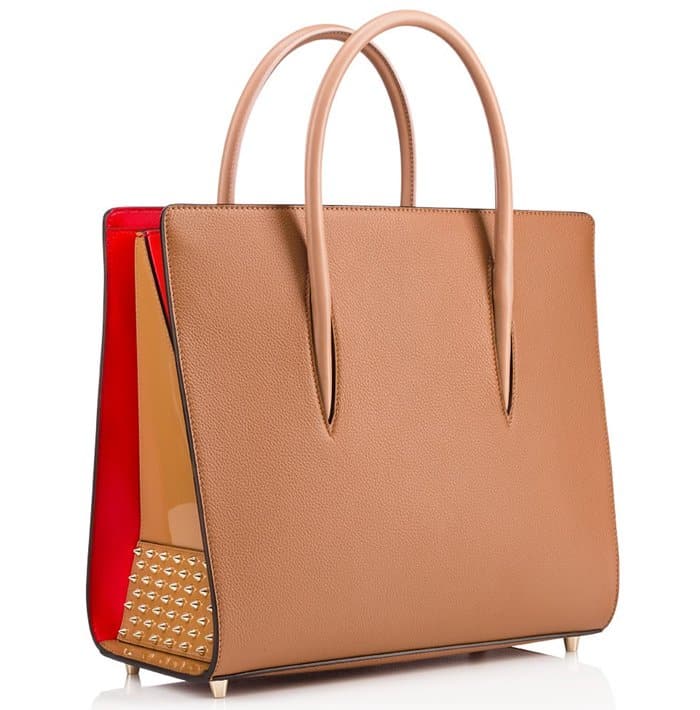 Christian Louboutin 'Paloma' Large Tote in Noisette Calfskin