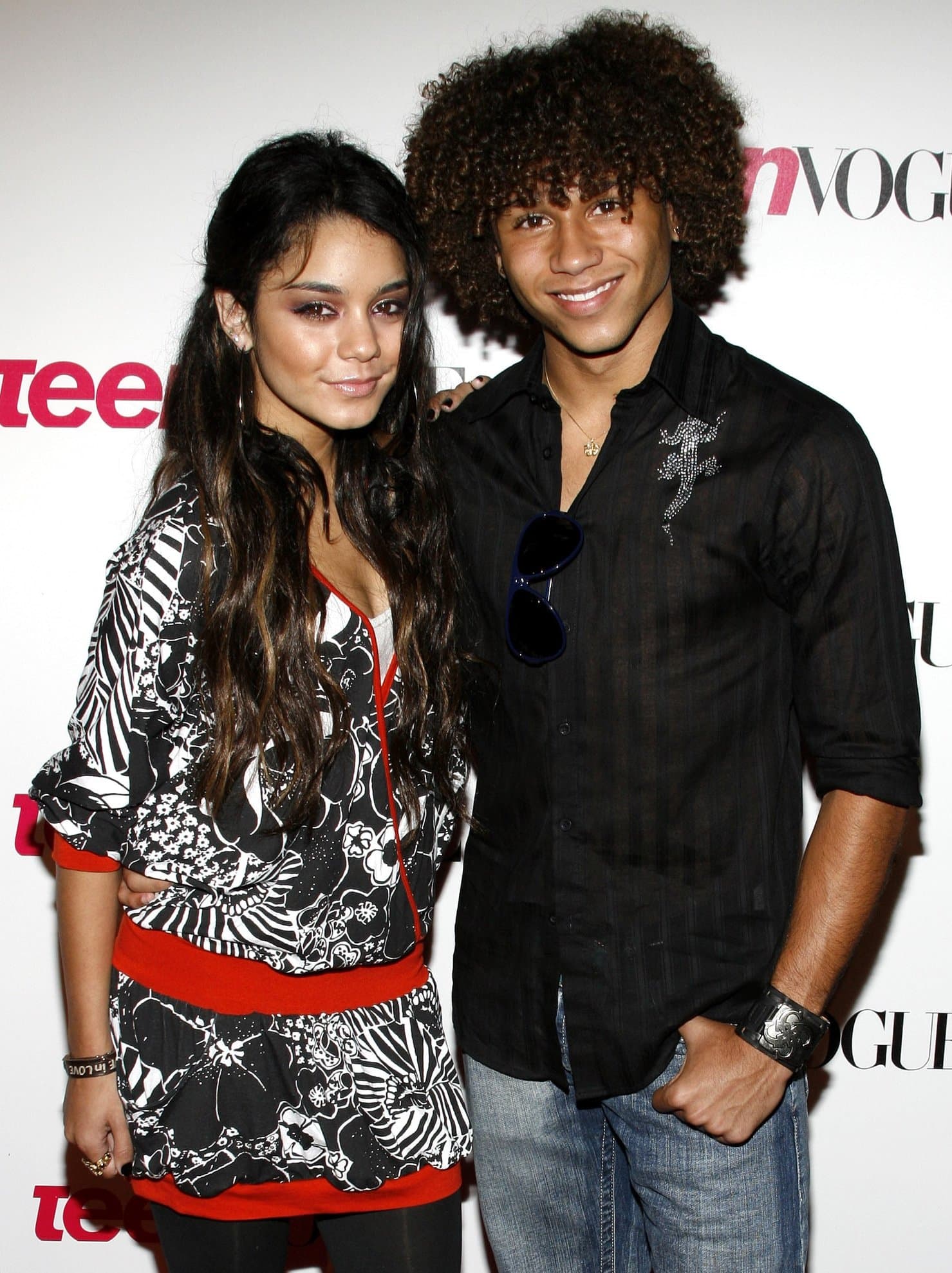 High School Musical stars Corbin Bleu and Vanessa Hudgens at the Teen Vogue Young Hollywood Issue Party