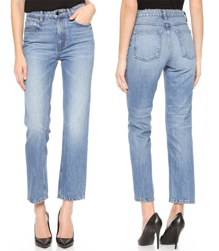 Denim x Alexander Wang Cult Cropped Straight Leg Jeans