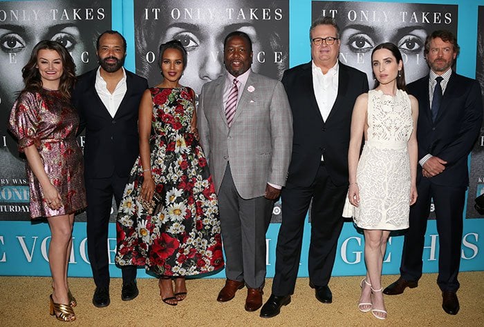 Confirmation cast members Alison Wright, Jeffery Wright, Kerry Washington, Wendell Pierce, Eric Stonestreet, Zoe Lister-Jones, and Greg Kinnear