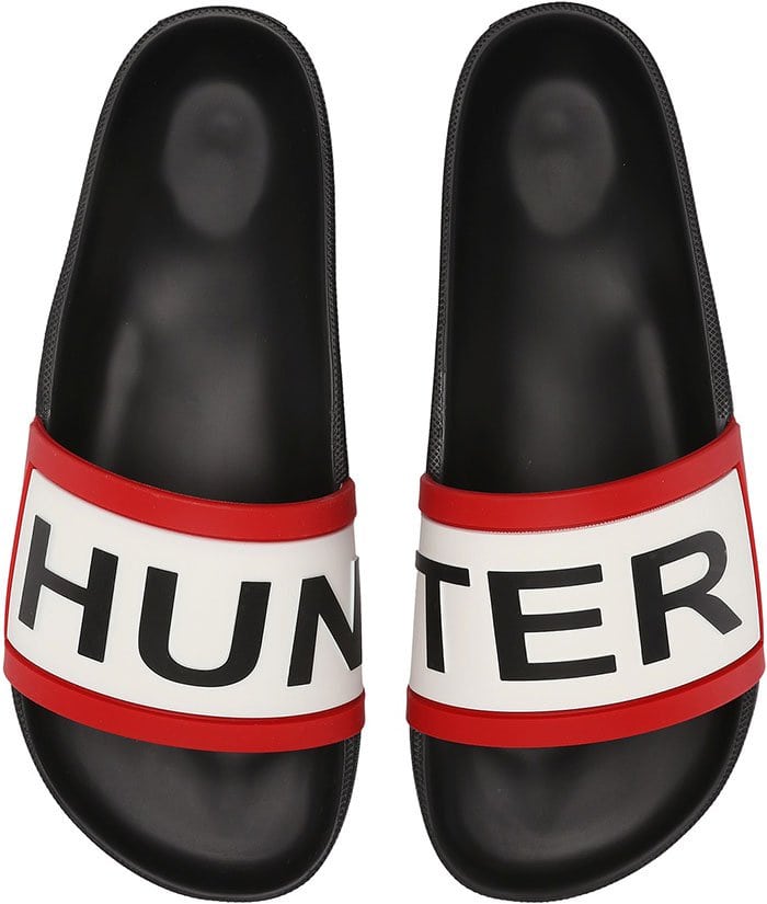Hunter Logo Rubber Original Adjustable Logo Slide Sandals