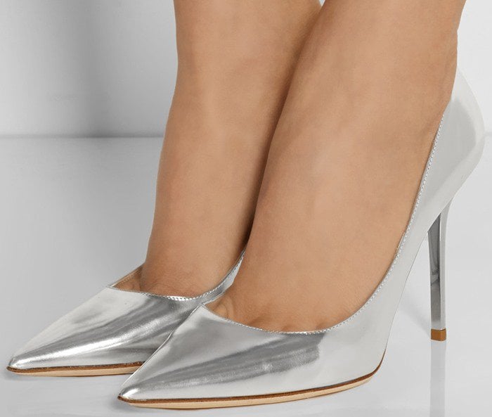 Jimmy Choo Abel Mirrored-Leather Pumps